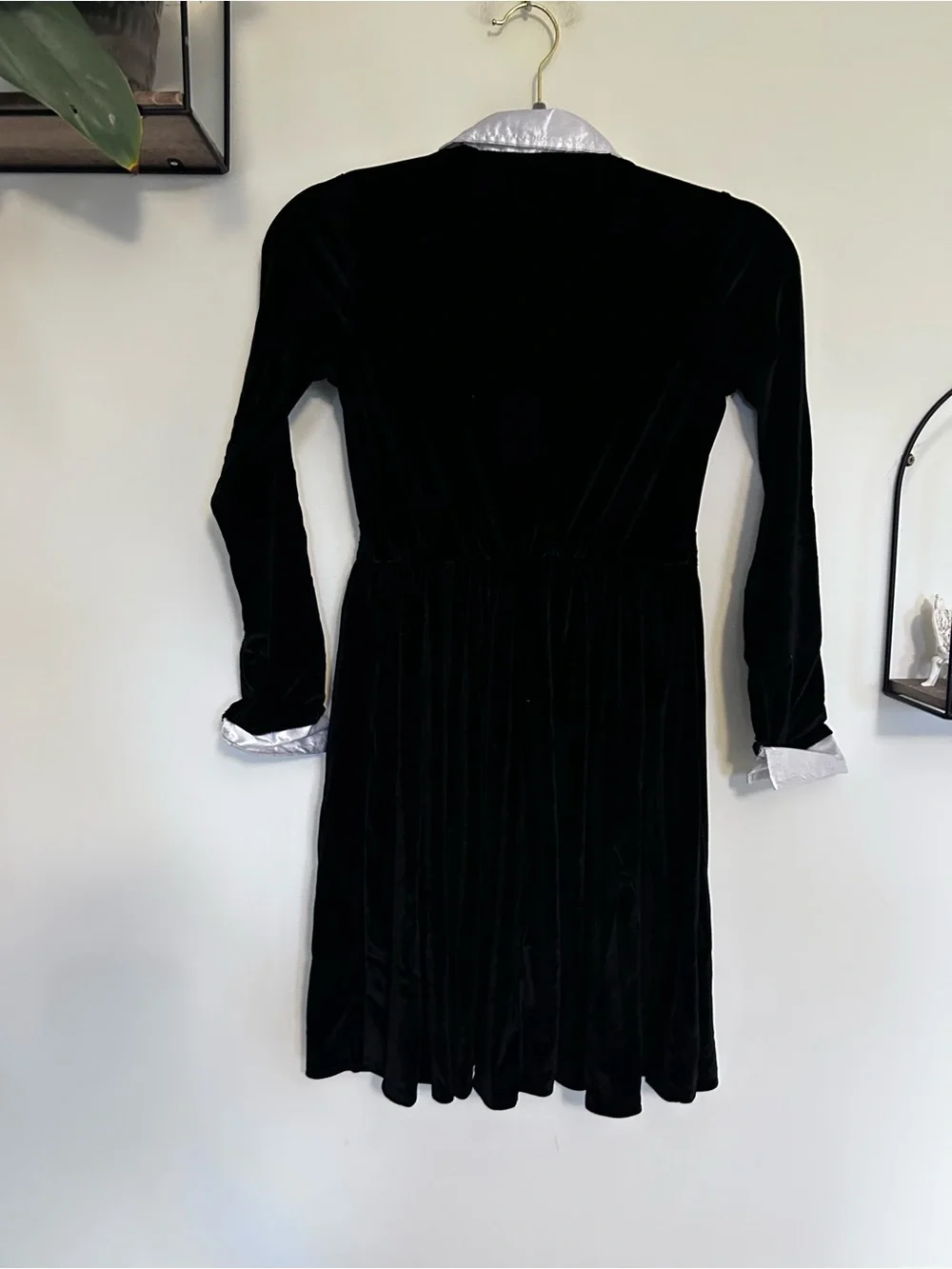 NWT Spooktacular Creations Girls Black Skater Dress Goth Girl Halloween Costume